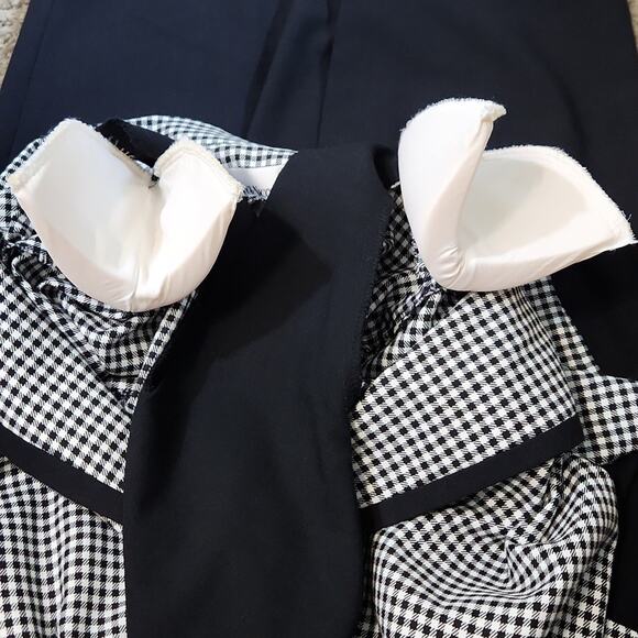 Vintage Danny & Nicole Black & White Gingham Dress Size SM Preppy Money 80s - Picture 7 of 9